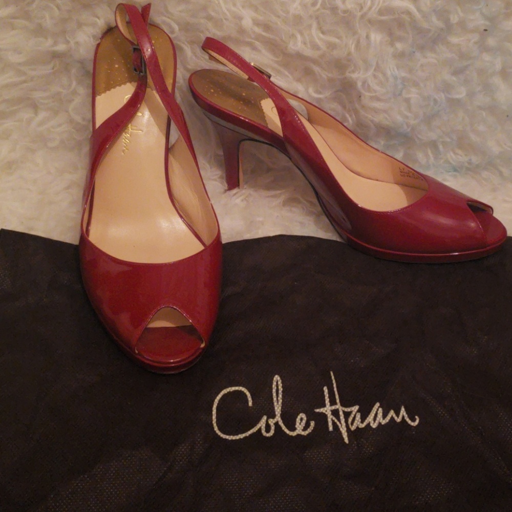 Red sling back Cole Haan shoes with Dust Bag🙌🙌